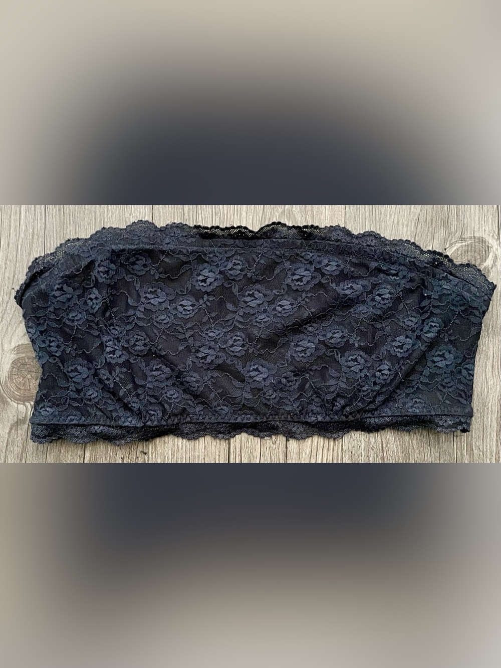 🤠 Old Navy Dark Navy Blue Lace Strapless Bandeau 🤠